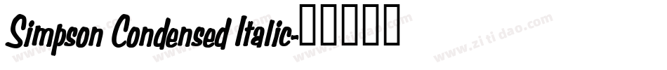Simpson Condensed Italic字体转换